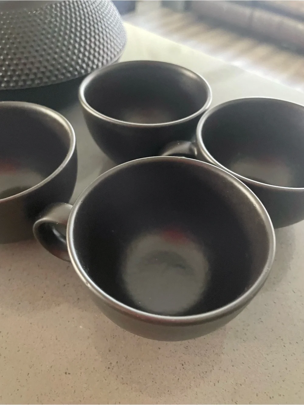 Japanese Style Cast Iron Tea Set 4 Cups & Saucers, Kütahya Porcelain set
